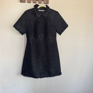 Kate Spade Black Tweed Mini Dress